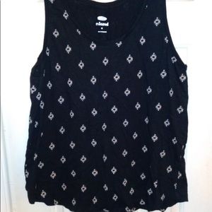 Black tank top with gold accents